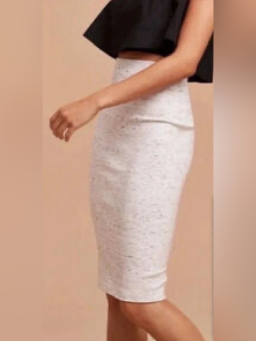 Wilfred Aritzia Wool Blend Pull-On Pencil Skirt - Heather Gray - Size S